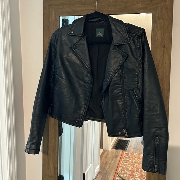 Wild Table Target Faux Leather Jacket in Black XS - Picture 1 of 7